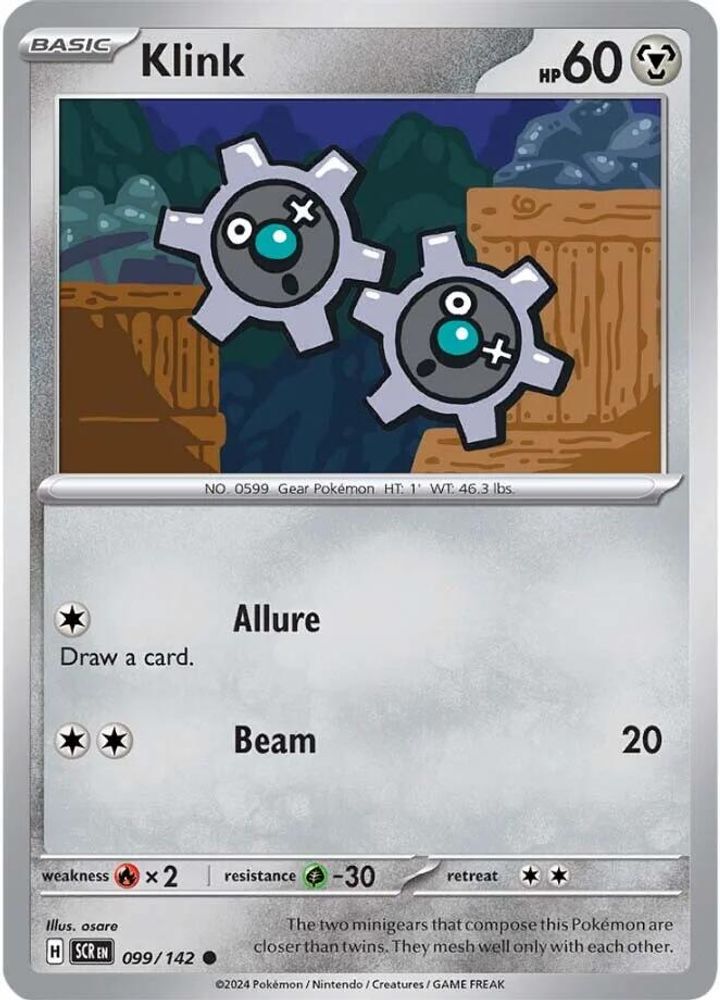 Klink 099 - Reverse Holofoil SV07 Stellar Crown - Common