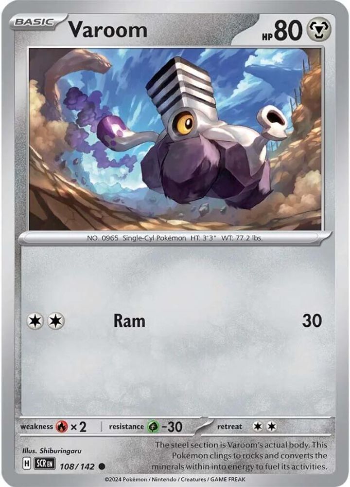 Varoom 108 - Reverse Holofoil SV07 Stellar Crown - Common