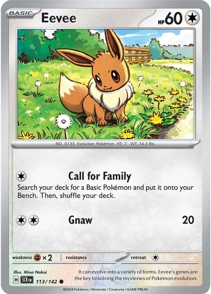 Eevee 113 - Reverse Holofoil SV07 Stellar Crown - Common