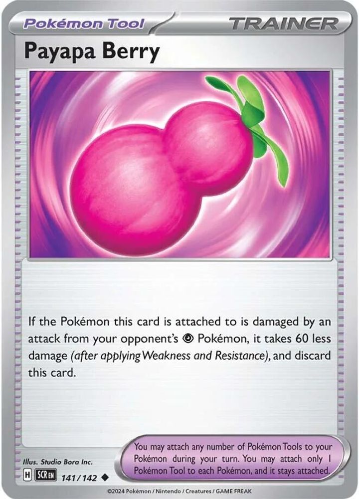 Payapa Berry 141 - Reverse Holofoil SV07 Stellar Crown - Uncommon