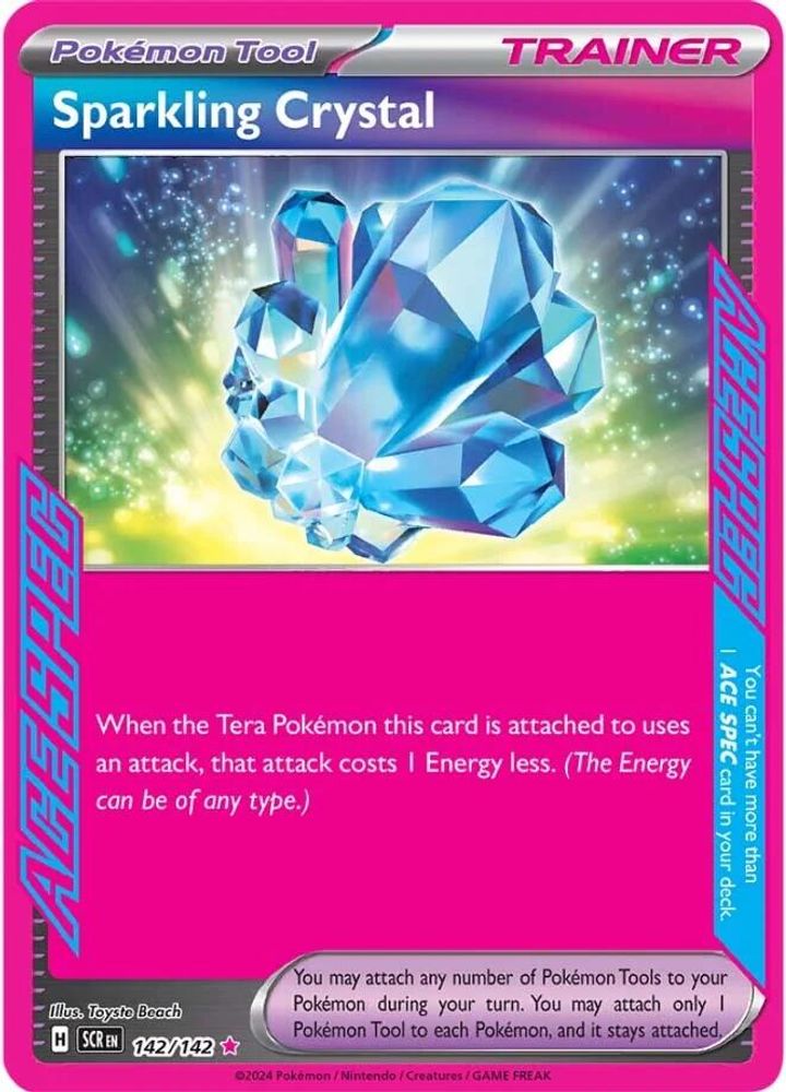 Sparkling Crystal 142 - Holofoil SV07 Stellar Crown - ACE SPEC Rare