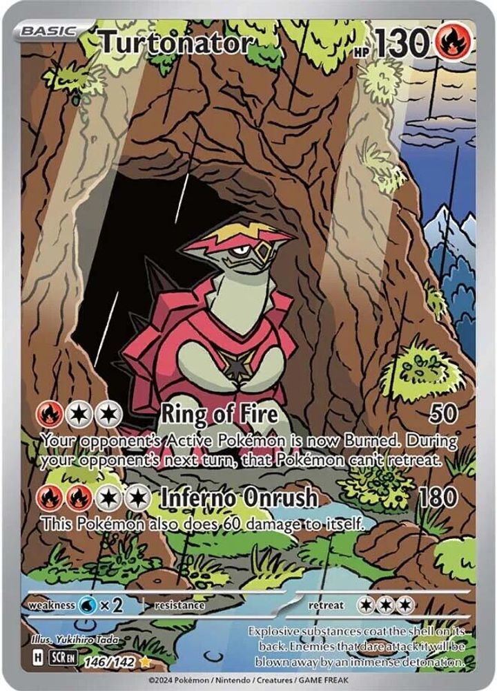 Turtonator 146/142 - Holofoil SV07 Stellar Crown - Illustration Rare