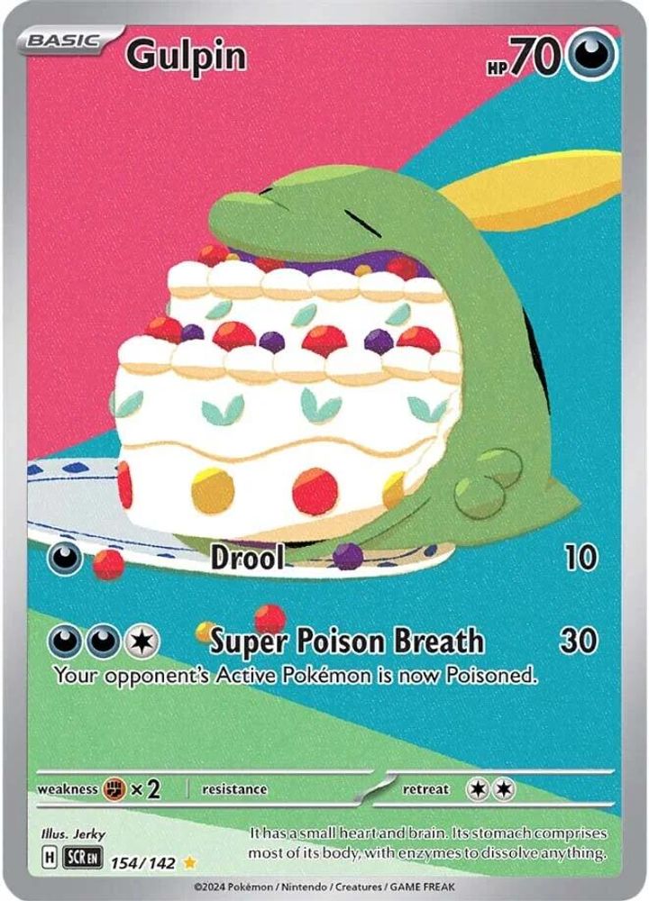 Gulpin 154/142 - Holofoil SV07 Stellar Crown - Illustration Rare