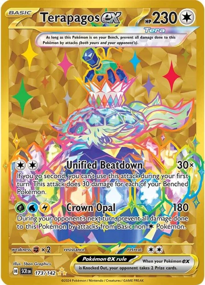 Terapagos ex 173/142 - Holofoil SV07 Stellar Crown - Hyper Rare