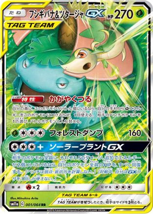 Venusaur & Snivy GX - 001/064 (001/064) - SM11a Remix Bout Holofoil