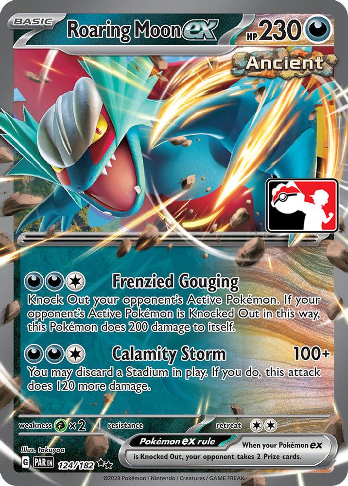 Roaring Moon ex 124 - Holofoil Prize Pack Series Cards - Double Rare