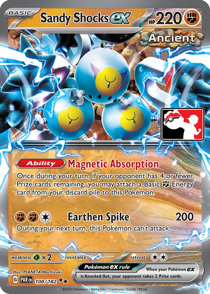 Sandy Shocks ex - 108/182/182 - Holofoil Prize Pack Series Cards - Double Rare