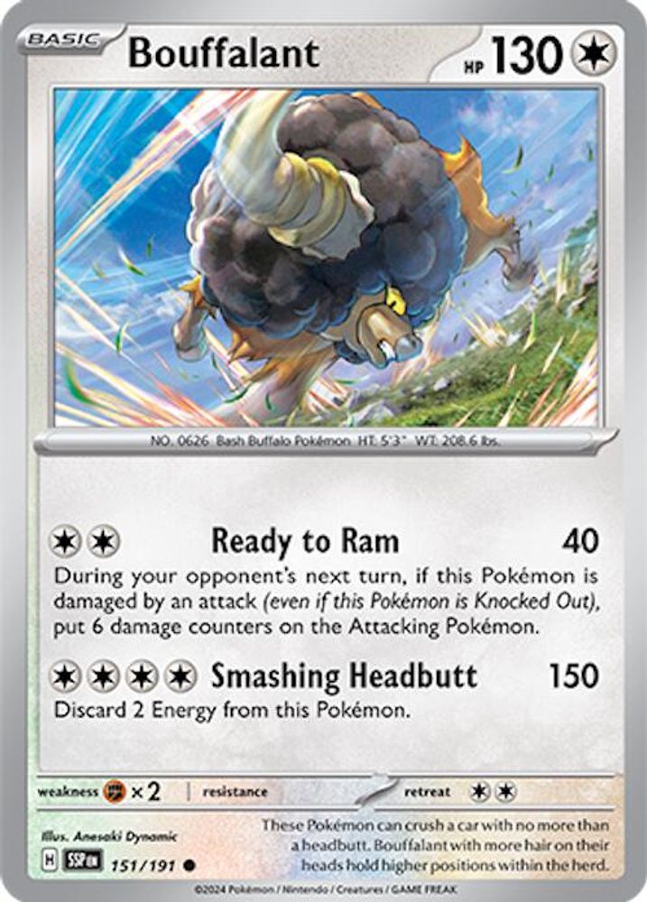 Bouffalant 151 SV08 Surging Sparks - Common