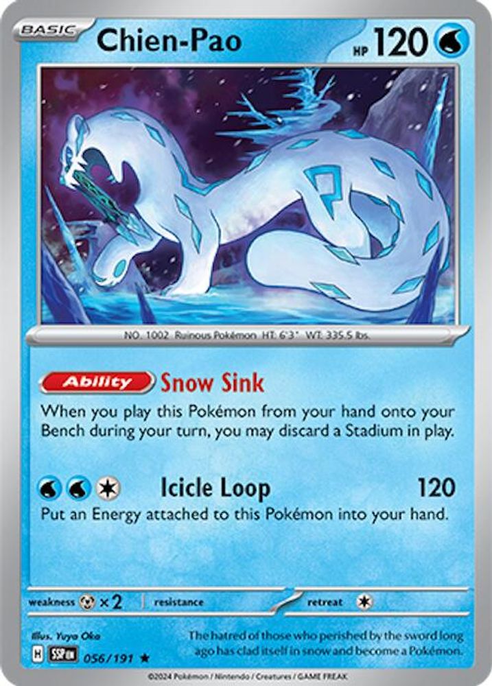Chien-Pao 056 - Holofoil SV08 Surging Sparks - Rare