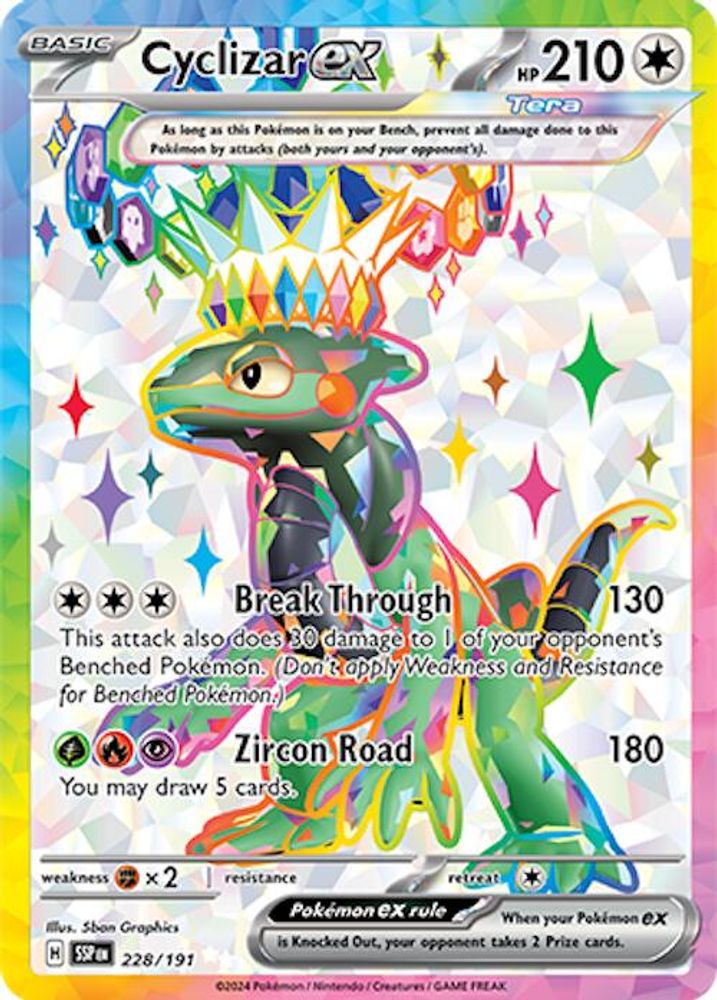Cyclizar ex 228/191 - Holofoil SV08 Surging Sparks - Ultra Rare