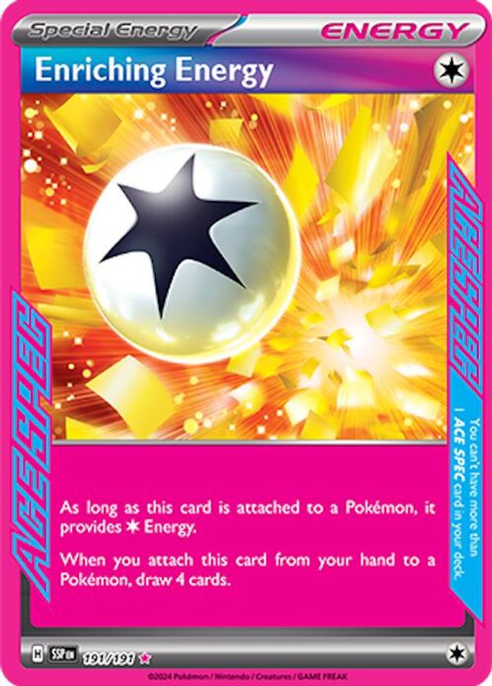Enriching Energy 191 - Holofoil SV08 Surging Sparks - ACE SPEC Rare
