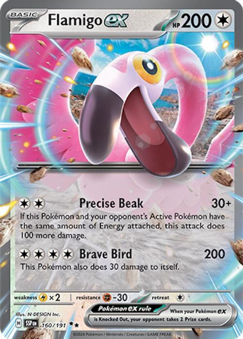 Flamigo ex 160 - Holofoil SV08 Surging Sparks - Double Rare