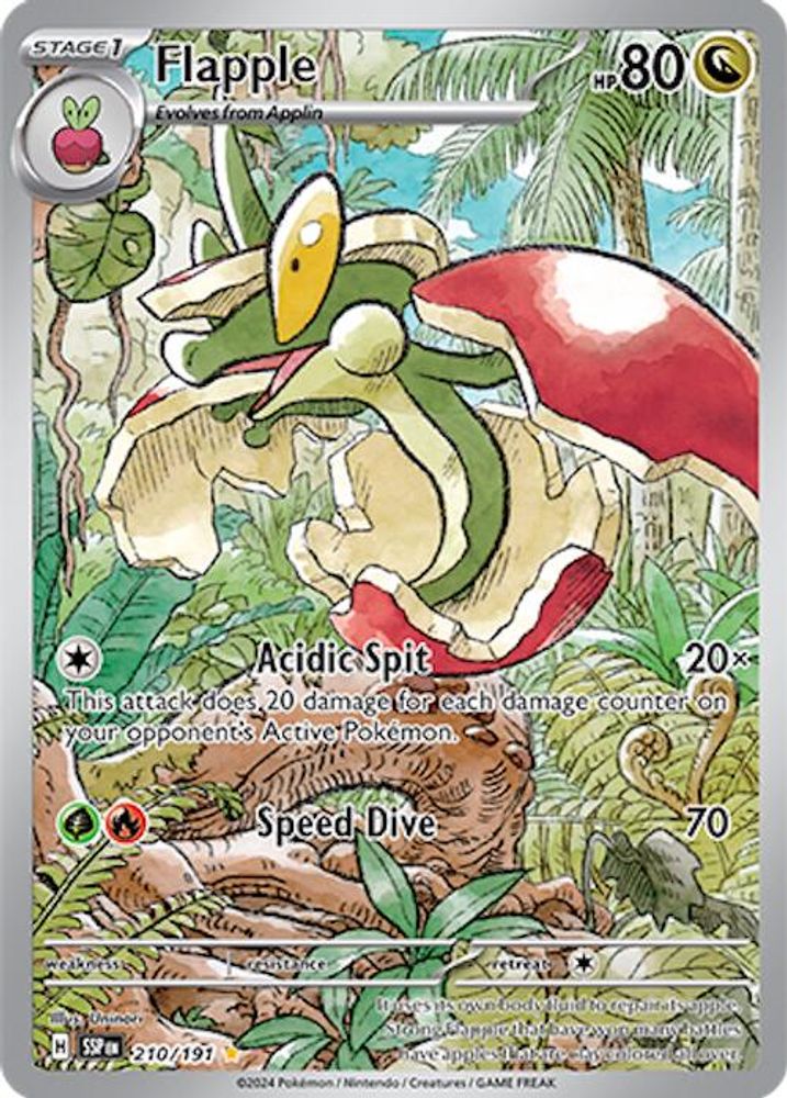 Flapple 210/191 - Holofoil SV08 Surging Sparks - Illustration Rare