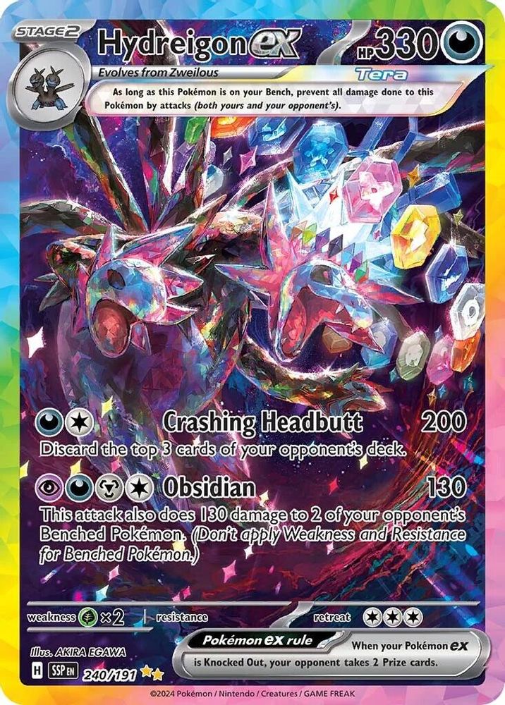 Hydreigon ex 240/191 - Holofoil SV08 Surging Sparks - Special Illustration Rare