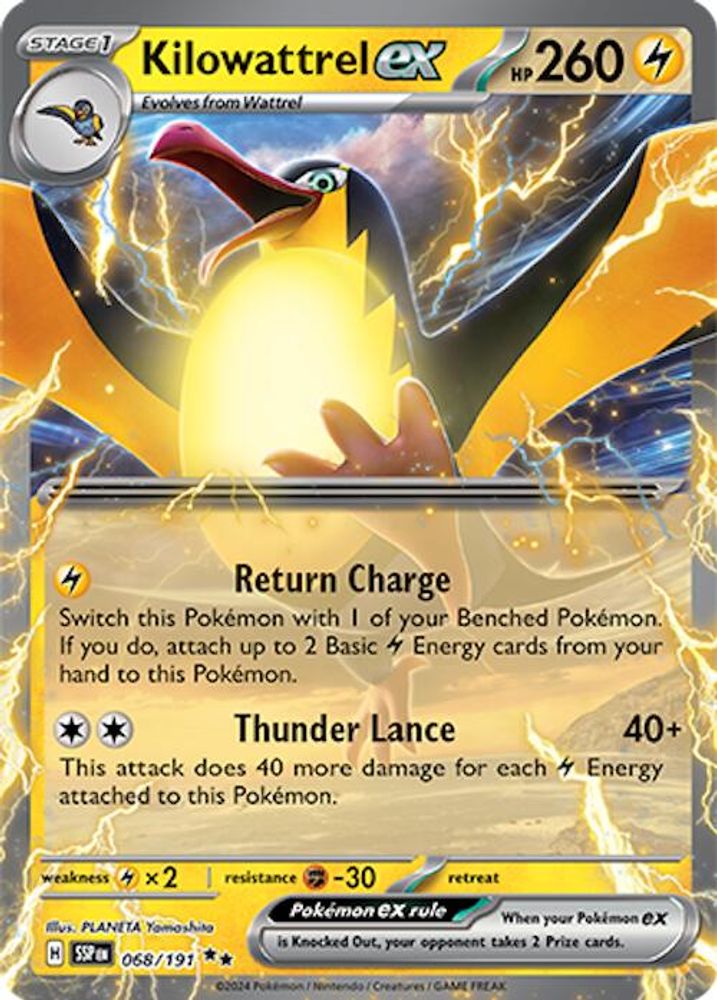 Kilowattrel ex 068 SV08 Surging Sparks - Double Rare