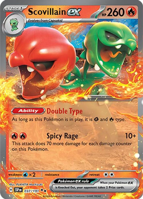 Scovillain ex 037/191 - Holofoil SV08 Surging Sparks - Double Rare