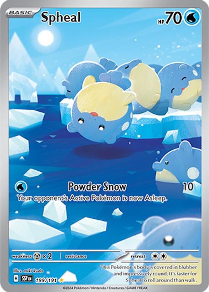 Spheal 199/191 - Holofoil SV08 Surging Sparks - Illustration Rare