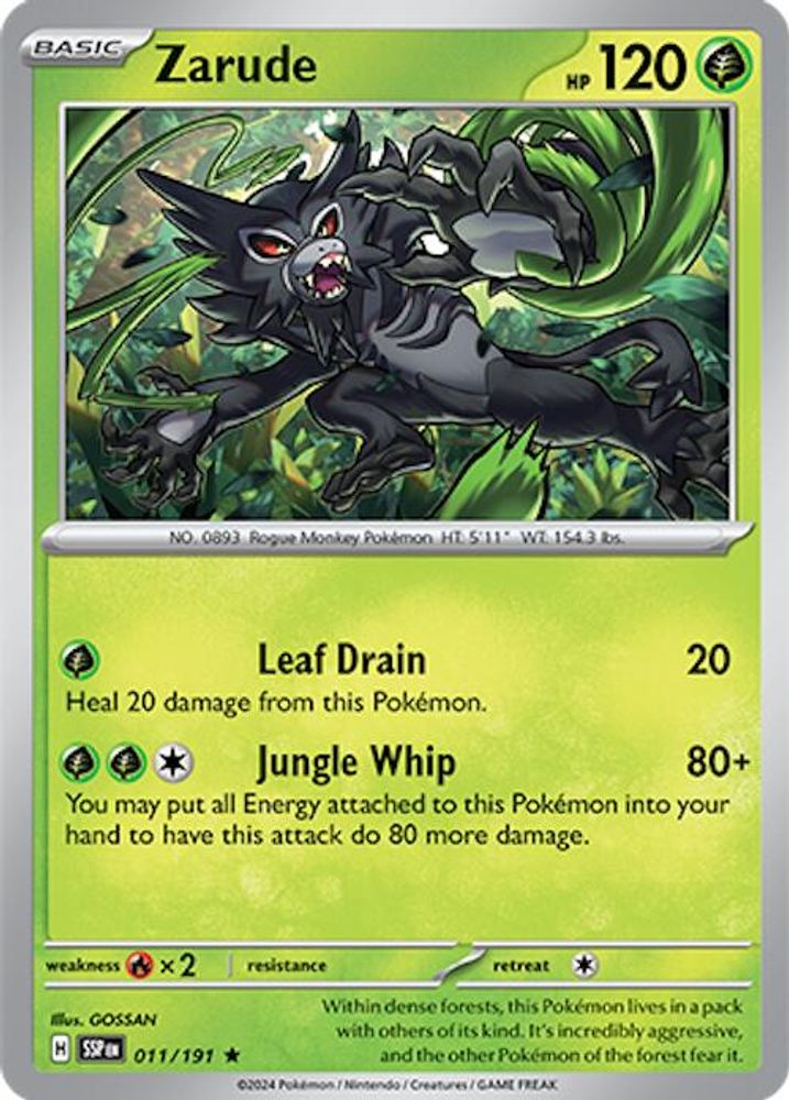 Zarude 011 - Holofoil SV08 Surging Sparks - Rare