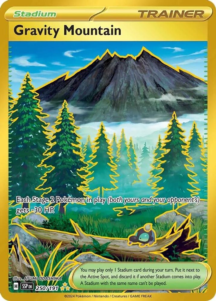 Gravity Mountain 250/191 - Holofoil SV08 Surging Sparks - Hyper Rare