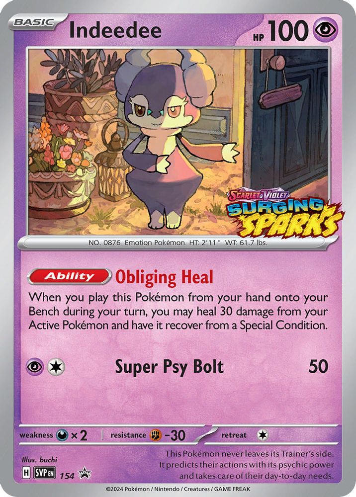 Indeedee 154 - Holofoil SV Scarlet & Violet Promo Cards - Promo