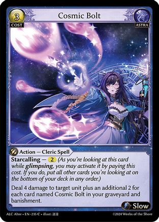 Cosmic Bolt (235) - Alchemical Revolution Alter Edition Foil
