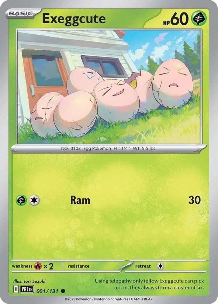 Exeggcute 001 - Reverse Holofoil SV Prismatic Evolutions - Common