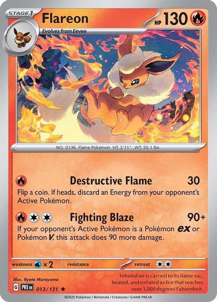 Flareon 013 - Holofoil SV Prismatic Evolutions - Rare