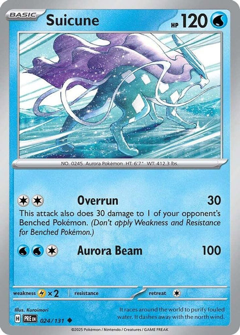 Suicune 024 - Reverse Holofoil SV Prismatic Evolutions - Uncommon