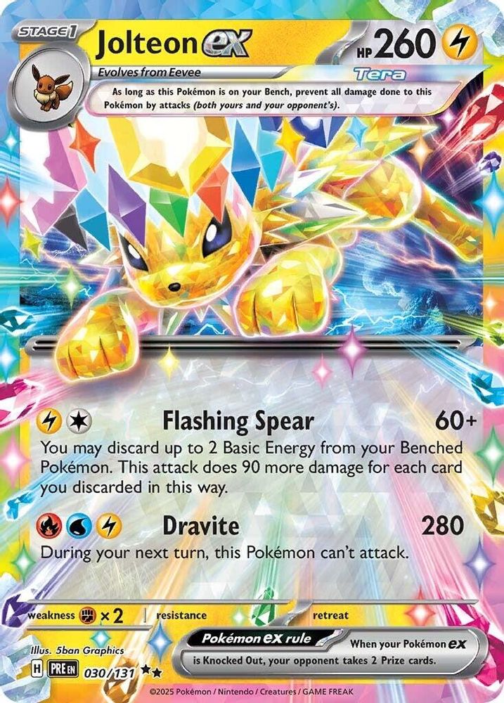 Jolteon ex 030/131 - Holofoil SV Prismatic Evolutions - Double Rare