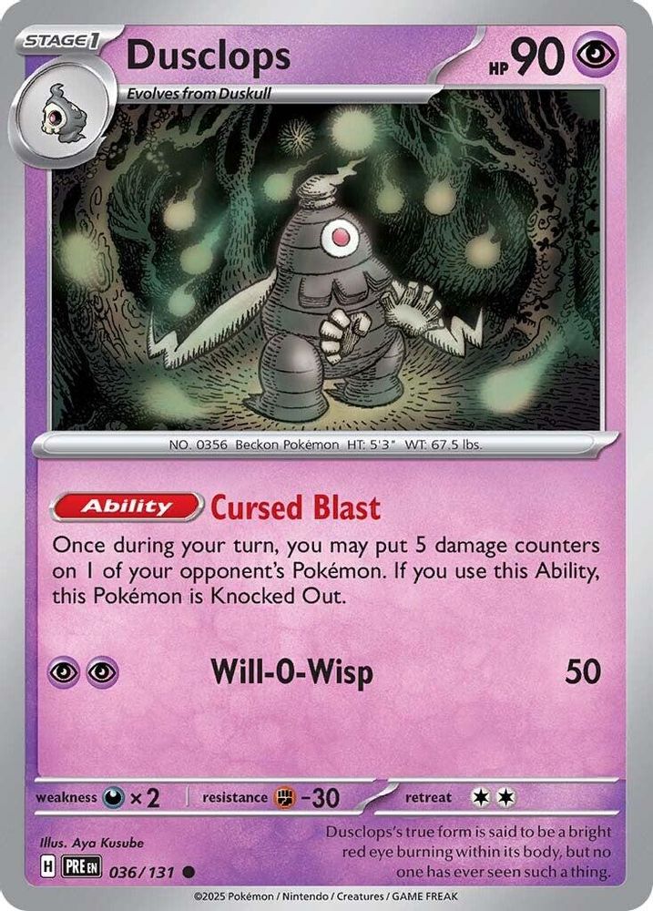 Dusclops 036 SV Prismatic Evolutions - Common