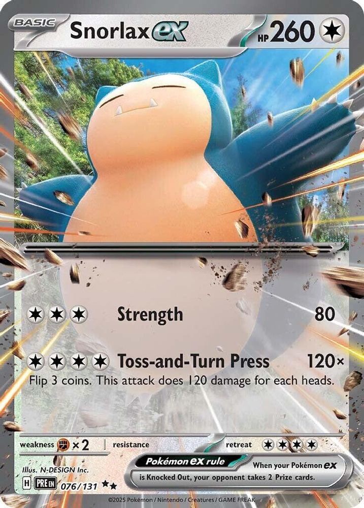 Snorlax ex 076 - Holofoil SV Prismatic Evolutions - Double Rare