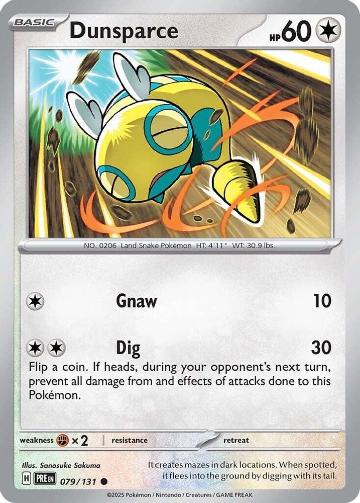 Dunsparce 079 SV Prismatic Evolutions - Common