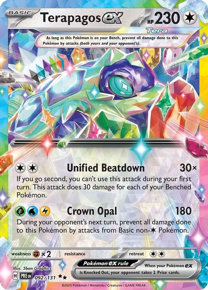 Terapagos ex 092/131 - Holofoil SV Prismatic Evolutions - Double Rare