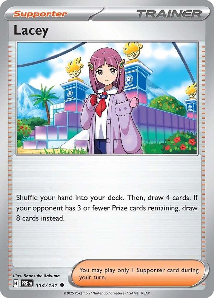 Lacey 114/131 - Reverse Holofoil SV Prismatic Evolutions - Uncommon