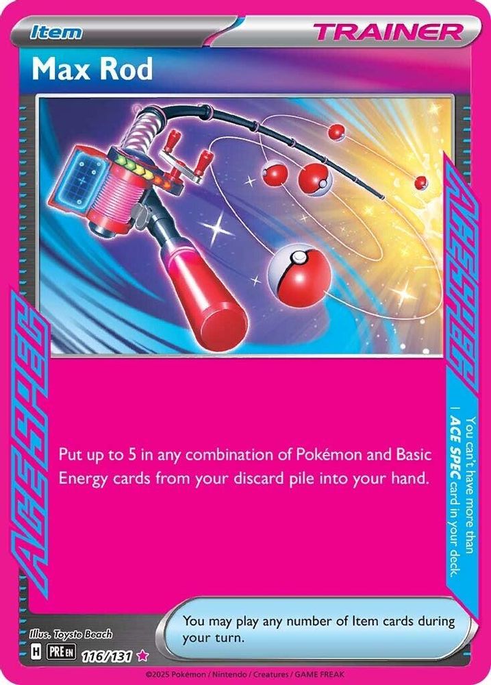 Max Rod 116 - Holofoil SV Prismatic Evolutions - ACE SPEC Rare
