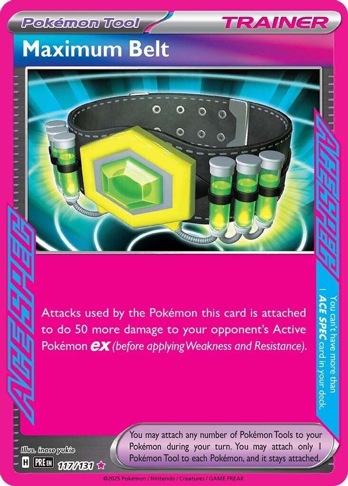 Maximum Belt 117 - Holofoil SV Prismatic Evolutions - ACE SPEC Rare