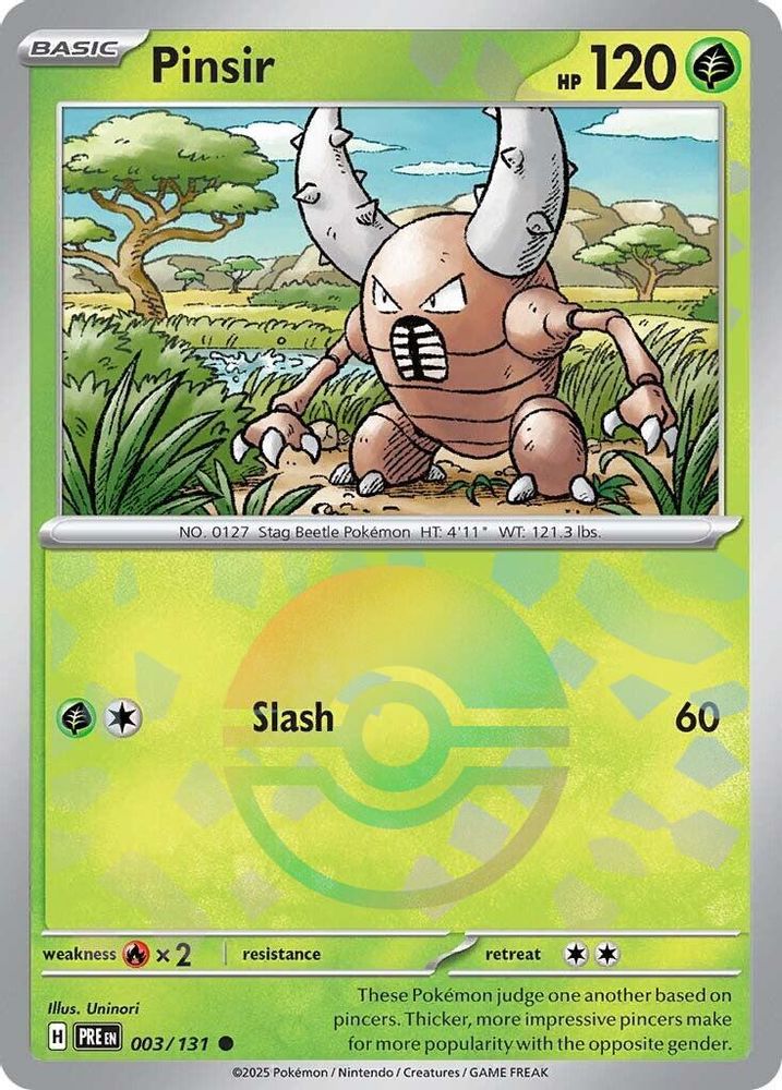 Pinsir (Poke Ball Pattern) 003 - Holofoil SV Prismatic Evolutions - Common