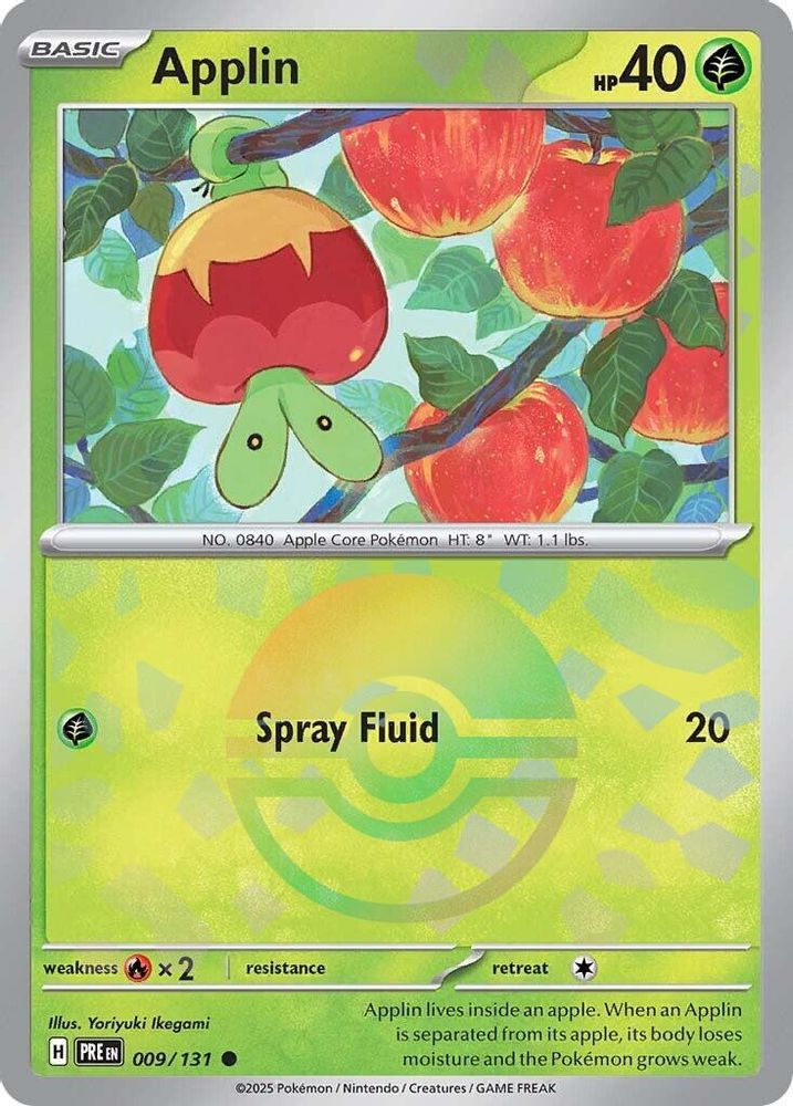 Applin (Poke Ball Pattern) 009 - Holofoil SV Prismatic Evolutions - Common