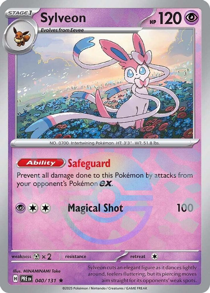 Sylveon (Poke Ball Pattern) 040 - Holofoil SV Prismatic Evolutions - Rare
