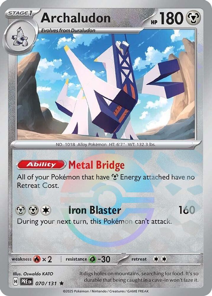 Archaludon (Poke Ball Pattern) 070 - Holofoil SV Prismatic Evolutions - Rare