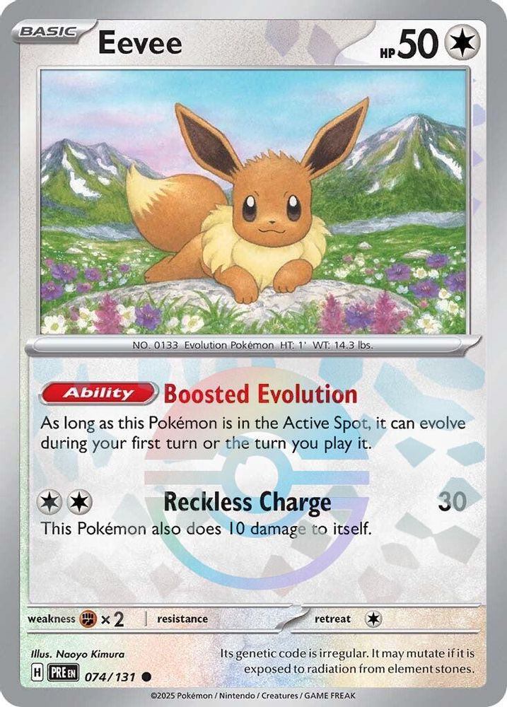 Eevee (Poke Ball Pattern) 074 - Holofoil SV Prismatic Evolutions - Common
