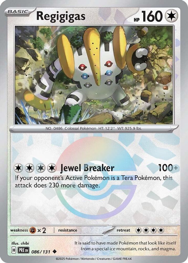 Regigigas (Poke Ball Pattern) 086 - Holofoil SV Prismatic Evolutions - Uncommon