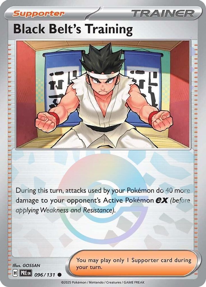 Black Belt's Training (Poke Ball Pattern) 096/131 - Holofoil SV Prismatic Evolutions - Common