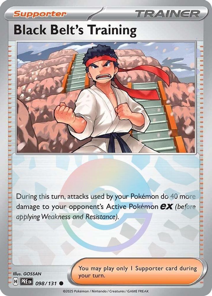 Black Belt's Training (Poke Ball Pattern) 098/131 - Holofoil SV Prismatic Evolutions - Common