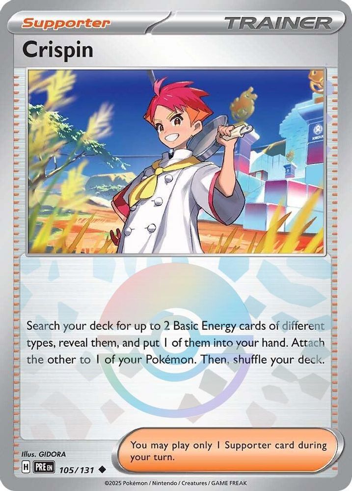 Crispin (Poke Ball Pattern) 105/131 - Holofoil SV Prismatic Evolutions - Uncommon