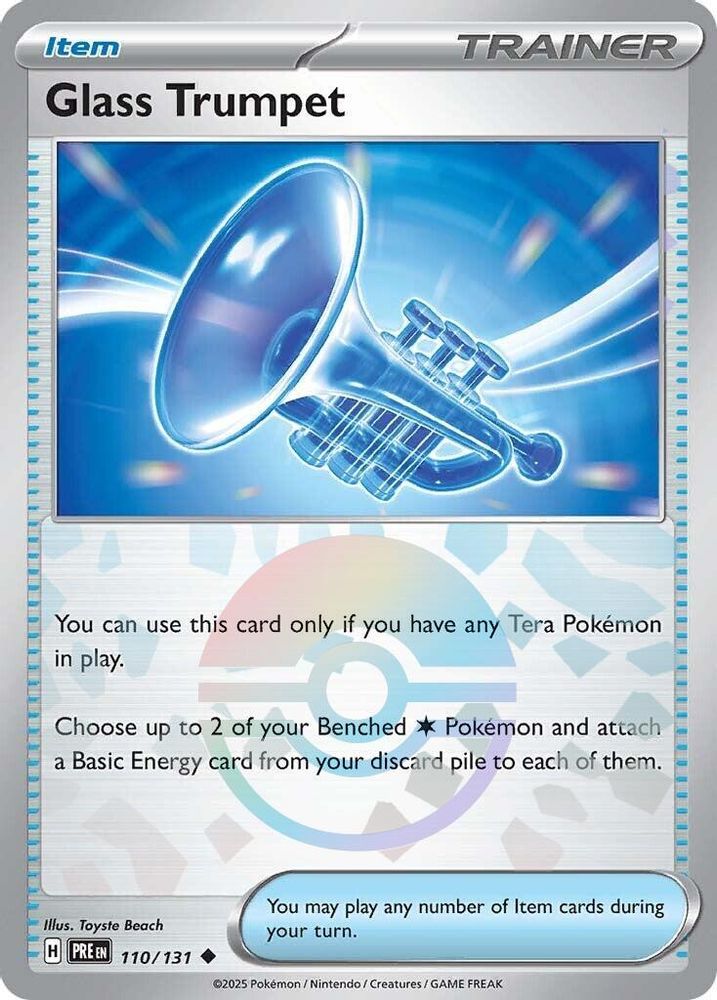 Glass Trumpet (Poke Ball Pattern) 110 - Holofoil SV Prismatic Evolutions - Uncommon