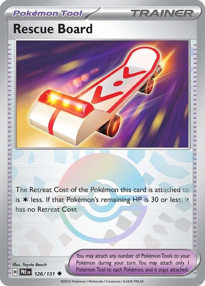 Rescue Board (Poke Ball Pattern) 126 - Holofoil SV Prismatic Evolutions - Uncommon