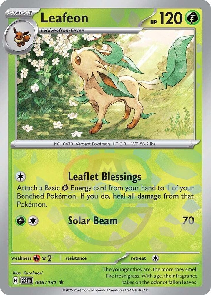 Leafeon (Master Ball Pattern) 005 - Holofoil SV Prismatic Evolutions - Rare
