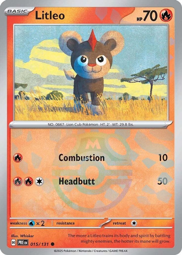 Litleo (Master Ball Pattern) 015 - Holofoil SV Prismatic Evolutions - Common
