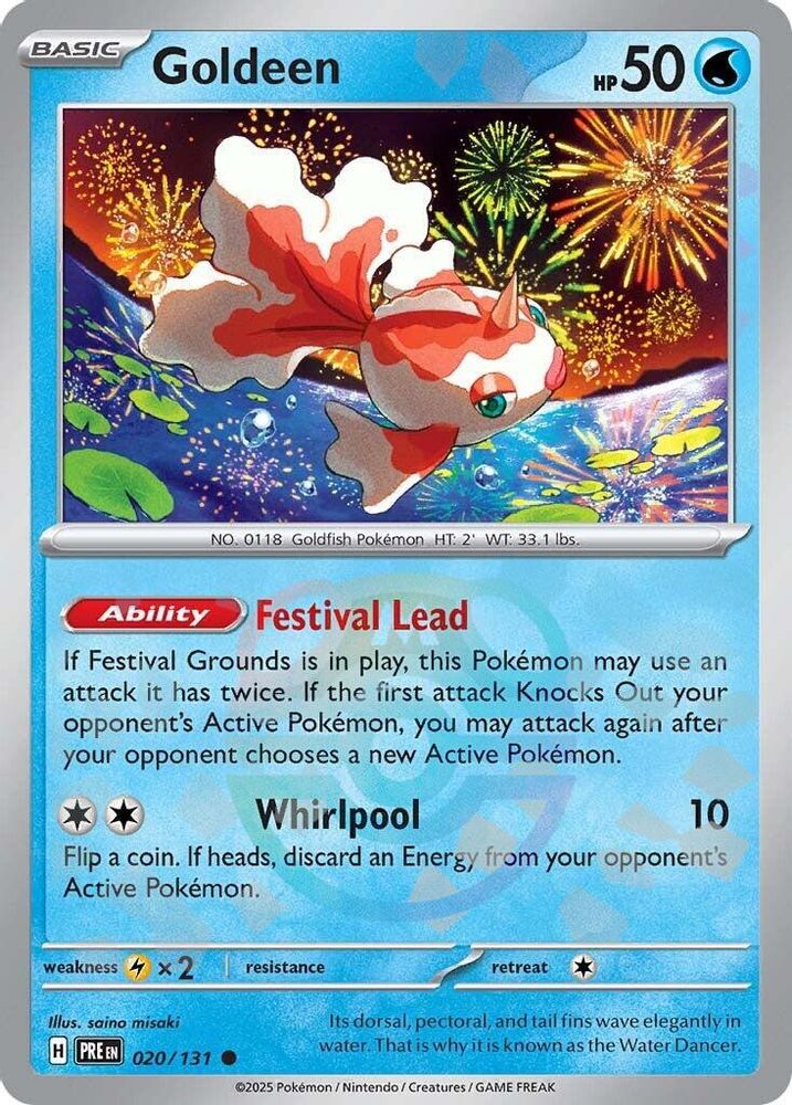 Goldeen (Master Ball Pattern) 020 - Holofoil SV Prismatic Evolutions - Common
